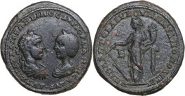 Elagabalus and Julia Maesa (218-222). AE Pentassarion. Marcianopolis mint (Moesia Inferior). AD 218-222. Iulius Antonius Seleucus, legatus Augusti pro...