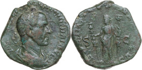 Trajan Decius (249-251). AE Sestertius, Rome mint, 249-251. Obv. IM[P CAES C MESS Q DE]CIO TRAI AVG. Laureate, draped and cuirassed bust right. Rev. E...
