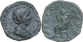 Herennia Etruscilla, wife of Trajan Decius (249-251). AE Sestertius, Rome mint, 250 AD. Obv. HERENNIA ETRVSCILLA AVG. Diademed and draped bust right. ...