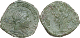 Trebonianus Gallus (251-253). AE Sestertius, Rome mint, 251-253. Obv. [IMP] CAES [C VIBIVS TRE]BONIANVS GALLVS AVG. Laureate, draped and cuirassed bus...