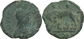 Ostrogothic Italy, Athalaric (526-534). AE 20 Nummi-Half Follis. Rome mint. Obv. INVICTA ROMA. Helmeted and draped bust of Roma right. Rev. She-wolf l...