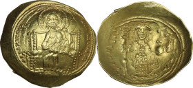 Constantine X Ducas (1059-1067). AV Histamenon Nomisma. Constantinople mint. Obv. +IhS XIS RCX – RCGNANTIhm. Christ Pantokrator enthroned facing. Rev....