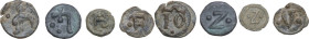 Leads from Ancient and Medieval World. Multiple lot of four (4) tesserae. Medieval period, c. 10th-12th centuries AD. PB.