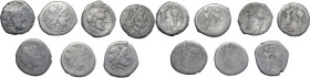 The Roman Republic. Lot of seven (7) unclassified victoriati. AR.