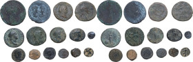 Miscellanea. Multiple lot of fifteen (15) unclassified AE coins.