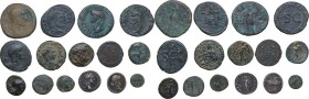 Miscellanea. Multiple lot of fifteen (15) unclassified AE and AR coins.