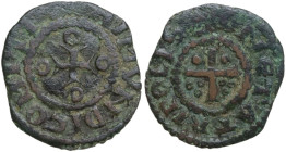 Tripoli. Raymond II (1137-1352). AE 17.5 mm, early period, c. 1137-1147. Obv. Small patent cross; annulet at the end of each arm. Rev. Plain cross; on...