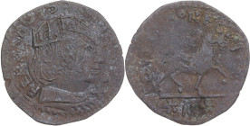 Amatrice. Ferdinando I d'Aragona (1458-1494). Cavallo. CNI 7-11; MIR (Italia merid.) 46. AE. 1.71 g. 19.50 mm. RR. Molto rara. Evidenti tracce di riba...