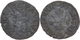 Ancona. Paolo II (1464-1471), Pietro Barbo. Picciolo. CNI 48/52; M. 68; Berm. 428; Villoresi 161. MI. 0.54 g. 14.50 mm. RR. Molto raro. BB.