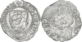 Aquileia. Ludovico II di Teck (1412-1420). Denaro. CNI tav. III, 28; MIR (Triv., Istria, Dalm. ed Alb.) 59; Bernardi 69. AG. 0.51 g. 16.00 mm. Bel BB.