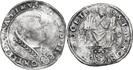 Bologna. Giulio II (1503-1513), Giuliano della Rovere. Giulio. CNI 73/77; M. 95; Berm. 605a; Chim. 244. AG. 3.70 g. 28.00 mm. RR. Molto raro. Stemma G...