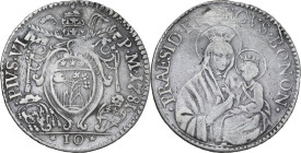 Bologna. Pio VI (1775-1799), Giovanni Angelo Braschi. Paolo o mezza lira da 10 bianchi 1781. CNI 128; M. 225; Berm. 3056; Chim. 1071. AG. 2.55 g. 24.0...
