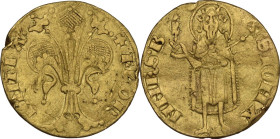 Firenze. Repubblica (Sec. XIII-1532). Fiorino d'oro IV serie, 1267-1303, simbolo spiga (?), maestro di zecca sconosciuto. CNI 709; Bern. II 326/327; M...