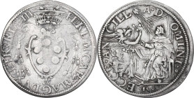 Firenze. Ferdinando I de' Medici (1587-1609). Giulio 1588. CNI 30/40; Gal. X, 1/10; MIR (Firenze) 205. AG. 2.93 g. 28.00 mm. RR. Molto raro. Bel BB.