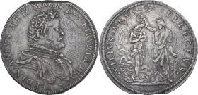 Firenze. Ferdinando I de Medici (1587-1609). Piastra 1589. CNI 57/62; Gal. XXVII, 2/16; MIR (Firenze) 224/2; Di Giulio 21. AG. 32.35 g. 42.00 mm. Dife...