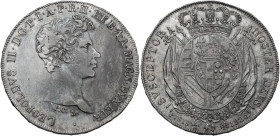 Firenze. Leopoldo II di Lorena (1824-1859). Francescone 1826. CNI 6; Gal. IV; MIR (Firenze) 446. AG. 27.08 g. 41.50 mm. RR. Molto raro. Ripatinato. BB...