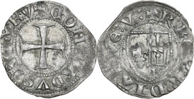 Genova. Carlo VI di Francia (1396-1409). Petachina. CNI 26/72; MIR (Piem. Sard. Lig. Cors.) 56. AG. 1.29 g. 19.00 mm. BB+.