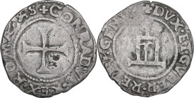 Genova. Dogi Biennali (1528-1797), I fase (1528-1541). Cavallotto, sigle AS. CNI 95/113; MIR (Piem. Sard. Lig. Cors.) 190/1. AG. 3.13 g. 22.00 mm. qBB...