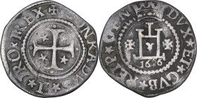 Genova. Dogi Biennali (1528-1797), II fase (1541-1637). Ottavo di scudo 1626. CNI 10/13; MIR (Piem. Sard. Lig. Cors.) 240/5. AG. 4.54 g. 24.00 mm. R. ...