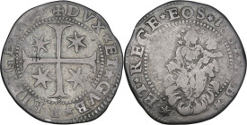 Genova. Dogi Biennali (1528-1797), III fase (1637-1797). Quarto di scudo stretto 1664 sigle AB. CNI 21/22; MIR (Piem. Sard. Lig. Cors.) 299/13. AG. 9....