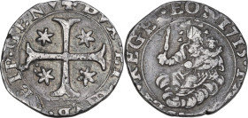 Genova. Dogi Biennali (1528-1797), III fase (1637-1797). 8 soldi o 1/17 di scudo 1715 sigle FMS. CNI 11/13; MIR (Piem. Sard. Lig. Cors.) 303/5. AG. 2....