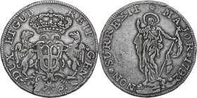 Genova. Dogi Biennali (1528-1797), III fase (1637-1797). Da 8 lire 1792. CNI 7/10; MIR (Piem. Sard. Lig. Cors.) 308/1. AG. 32.85 g. 40.00 mm. NC. qBB.