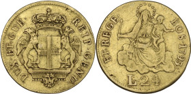 Genova. Dogi Biennali (1528-1797), III fase (1637-1797). Da 24 lire 1793. CNI 3; MIR (Piem. Sard. Lig. Cors.) 279/1. AU. 6.17 g. 23.00 mm. RR. Molto r...