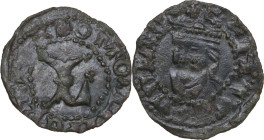 Lucca. Repubblica (1369-1799). Picciolo. CNI 40/46; MIR (Toscana, zecche) 146. MI. 0.40 g. 14.00 mm. Patina verde. Bel BB.