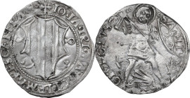Mesocco. Gian Giacomo Trivulzio (1487-1518). Grosso da 6 soldi. CNI 37/70; MIR (Lombardia, zecche) 982. AG. 3.49 g. 27.50 mm. R. Bel BB.