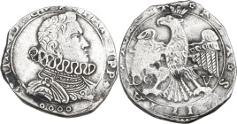 Messina. Filippo IV di Spagna (1621-1665). Da 4 Tarì 1665 (?) , sigle DG/V. Sp. 40; MIR (Sicilia) 355/35. AG. 9.28 g. 27.00 mm. Tosato. BB.