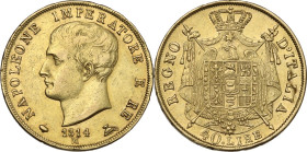 Milano. Napoleone Bonaparte (1805-1814). 40 lire 1814. CNI 114; Crippa 25/G; MIR (Milano) 488/7; Fried. 5. AU. 12.88 g. 26.00 mm. Insignificante colpe...