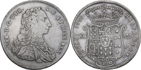 Napoli. Carlo di Borbone (1734-1759). 120 grana o piastra 1750, sigle VM-MM/R, R e DeG (Vincenzo Maria Mazzara mestro di zecca, Giovanni Russo maestro...