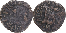 Novellara. Anonime di Alfonso II Gonzaga (1650-1678). Quattrino 1664. CNI 88/118 var; MIR (Emilia) 889/3 var. CU. 0.59 g. 16.00 mm. R. Raro. Variante ...