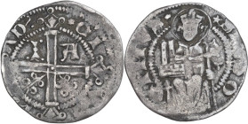 Padova. Jacopo II da Carrara (1345-1350). Carrarino da 2 soldi. CNI 1/20; MIR (Triv., Istria, Dalm. ed Alb.) 211/3. AG. 1.08 g. 18.00 mm. Simbolo trif...