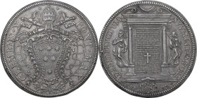 Roma. Clemente X (1670-1676), Emilio Bonaventura Altieri. Piastra 1675. CNI 35; M. 15; Berm. 2005. AG. 31.77 g. 43.50 mm. Patina riposata. Bel BB.