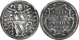 Roma. Clemente XII (1730-1740), Lorenzo Corsini. Grosso 1736 A. VII. Ser. 251; M. 139; Berm. 2660. AG. 1.49 g. 18.50 mm. BB.