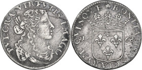 Torriglia. Violante Doria Lomellini vedova di Andrea III, reggente (1654-1671). Luigino 1668. CNI 12; Camm. 388a. AG. 2.15 g. 20.00 mm. RR. Molto raro...