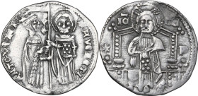 Venezia. Antonio Venier (1382-1400). Grosso matapan di II tipo. CNI tav. IV, 10; Paol. 2. AG. 1.89 g. 22.00 mm. BB+.