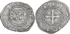 Amedeo VIII Duca (1416-1440). Quarto di Grosso II tipo, Chambery. MIR (Savoia) 143n; Biaggi 127d; Simonetti 39. MI. 1.47 g. 19.00 mm. NC. Sulla base d...