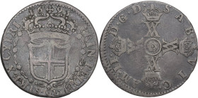 Vittorio Amedeo II (1680-1713). 15 soldi 1693 Torino. MIR (Savoia) 866b; Biaggi 738b. MI. 5.70 g. 27.50 mm. NC. qBB/BB.