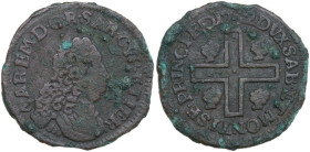 Carlo Emanuele III (1730-1773). Monetazione per la Sardegna. Cagliarese 1732. Sim. 55; Biaggi 833; MIR (Savoia) 968. CU. 2.42 g. 19.00 mm. Punti di os...