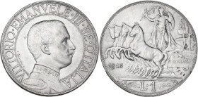 Vittorio Emanuele III (1900-1943). Lira 1913. Pag. (decimali) 772; MIR (Savoia) 1146e. AG. 5.00 g. 23.00 mm. qFDC/FDC.