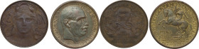 Vittorio Emanuele III (1900-1943). Lotto di due (2) monete: 20 centesimi Esposizione di Milano 1906 e buono da 2 Lire 1928 'Fiera di Milano'. .