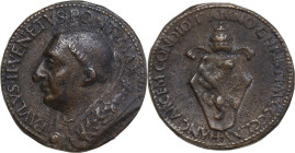 Paolo II (1464-1471), Pietro Barbo. Medaglia. D/ PAVLVS VENETVS PONT MAX. Busto del pontefice a testa nuda e con piviale a sinistra. Contorno perlinat...