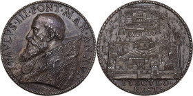 Paolo III (1534-1559), Alessandro Farnese. Medaglia A. XVI. D/ PAVLVS III PONT MAX AN XVI. Busto a sinistra a capo nudo con piviale; sotto, FEDE PARM....