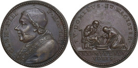 Clemente XIII (1758-1769), Carlo Rezzonico. Medaglia Annuale per la Lavanda, 1766. D/ CLEMENS XIII P MA VIII. Busto a sinistra con camauro, mozzetta e...