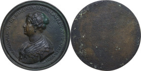 Maddalena de la Tour d'Auvergne (1501-1519), moglie di Lorenzo II de' Medici. Medaglia unifacie. Vannel-Toderi 270 (per il D/). AE. 179.80 g. 84.00 mm...