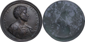 Alessandro de' Medici (1532-1537). Medaglia unifacie. Vannel & Toderi 272 (per il D/). Peltro ramato. 14.48 g. 85.00 mm. BB.