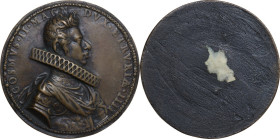 Cosimo II de' Medici (1608-1621). Medaglia uniface. D/ COSMVS II MAGN DVX ETRVRIAE IIII. Busto drappeggiato e corazzato con collare alla spagnola a de...