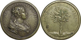 Eleonora Gonzaga (1598-1655). Medaglia. Vannel-Toderi 344. AE. 197.40 g. 82.00 mm. Opus: Antonio Selvi. Fusione successiva. Nel campo del rovescio è s...